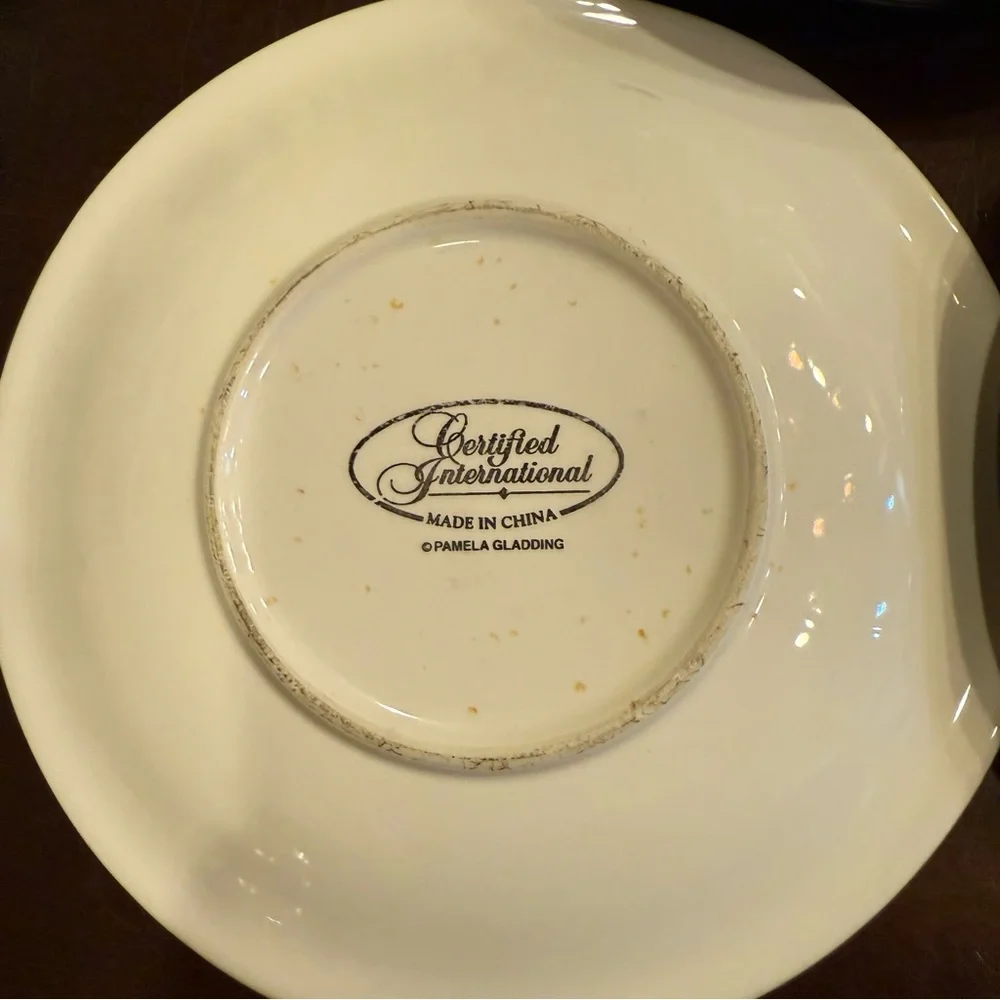 Certified International Pamela Gladding Salad Plates Botanical Butterfly - Picture 7 of 7